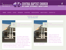 Tablet Screenshot of centralbaptistchurchcs.org